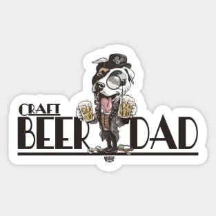 Craft Beer Pit Bull Dad Sticker